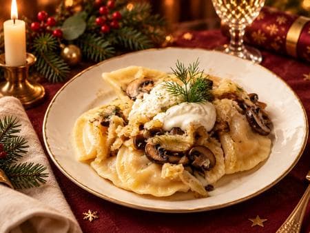 Cabbage and Mushroom Pierogi